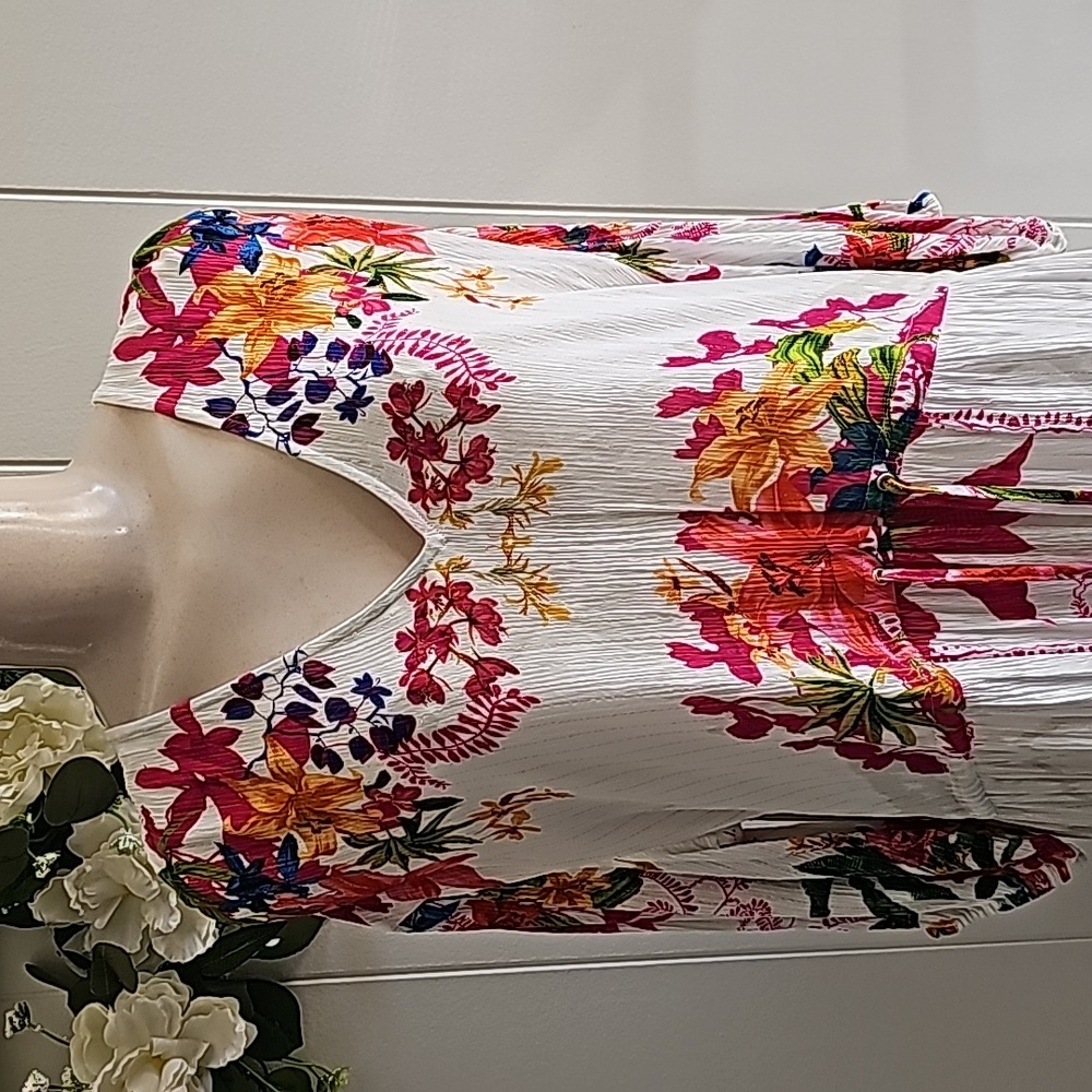 INC International Concepts Women's Floral V-Neck Maxi Dress Size Large - Picture 12 of 15